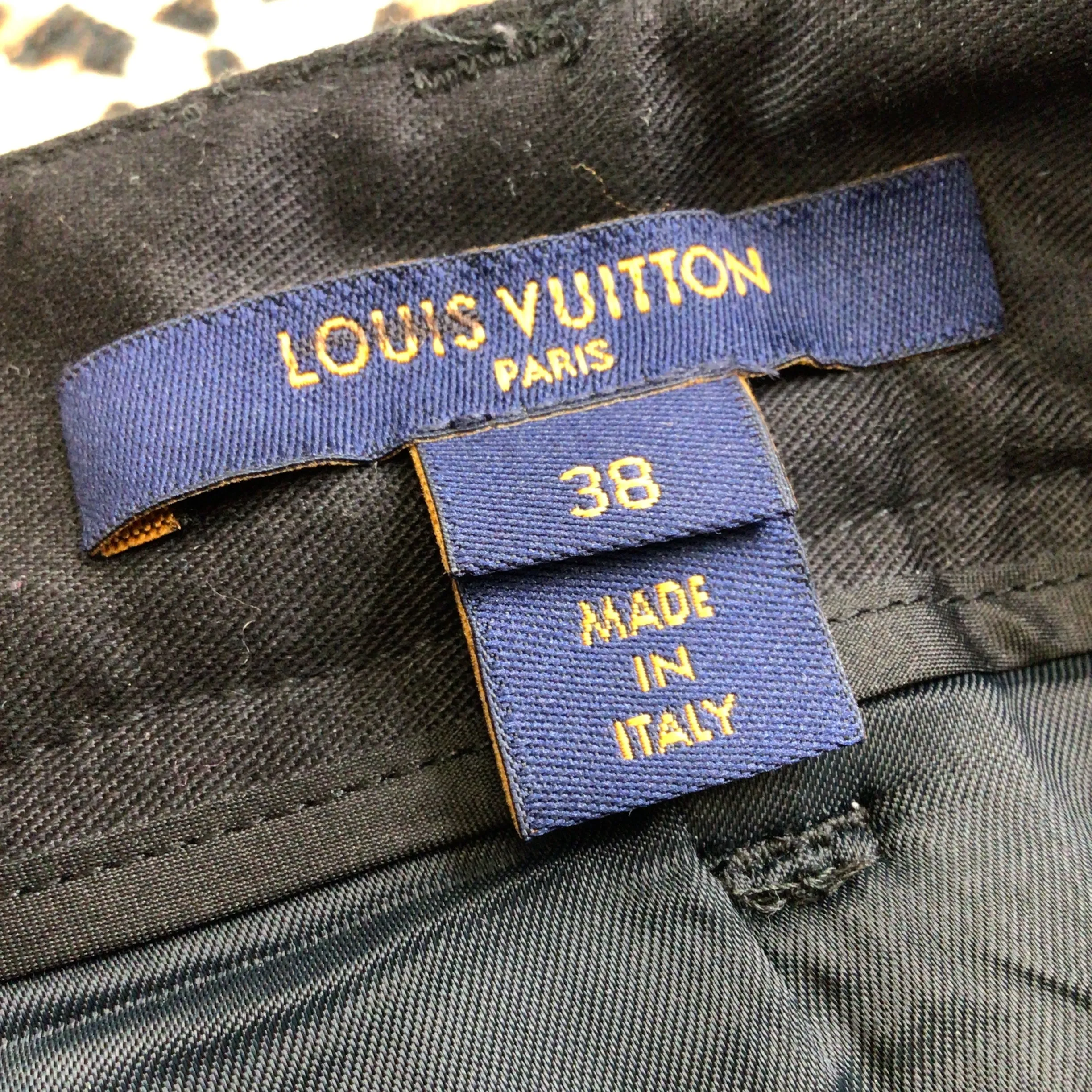 Louis Vuitton Tan / Black Leopard Print Cotton Mini Skirt