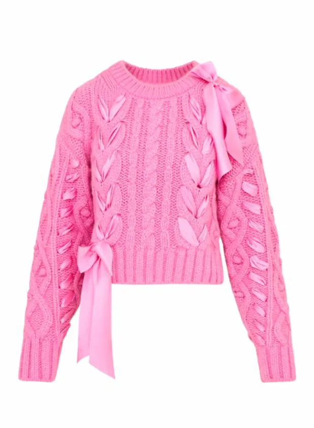 Love Shack Fancy Parson Pullover - Rose Pompadour