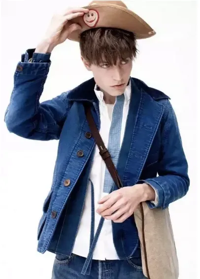 [M] Visvim 13AW Minie Hunting Jacket Moleskin Dmgd Indigo