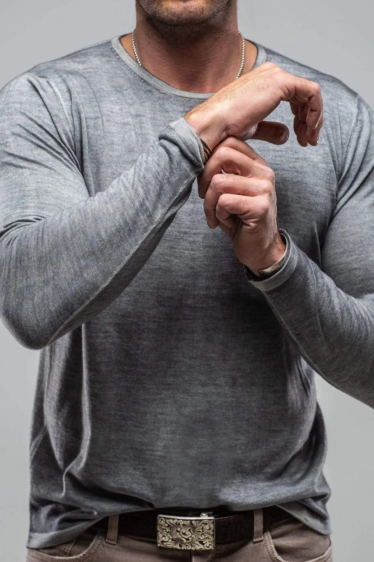 Matteo Cashmere Sweater in Grey