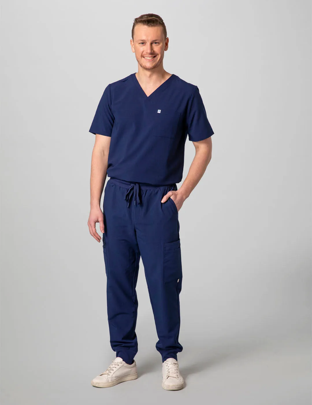 Men's Essential Scrub Top - Navy