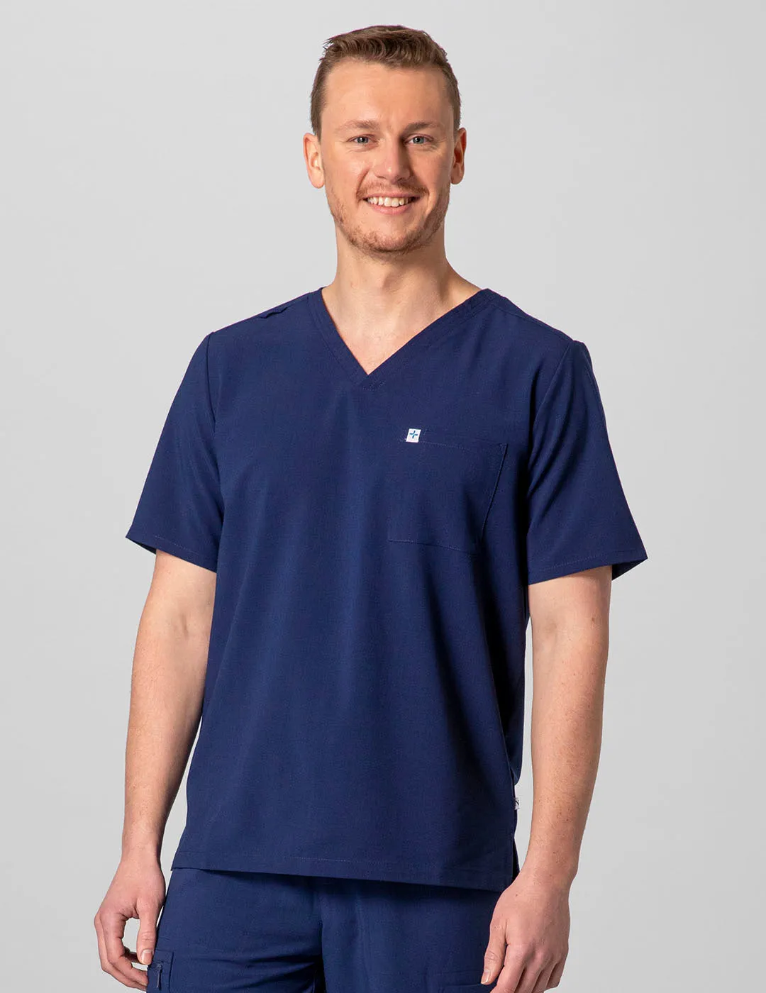 Men's Essential Scrub Top - Navy