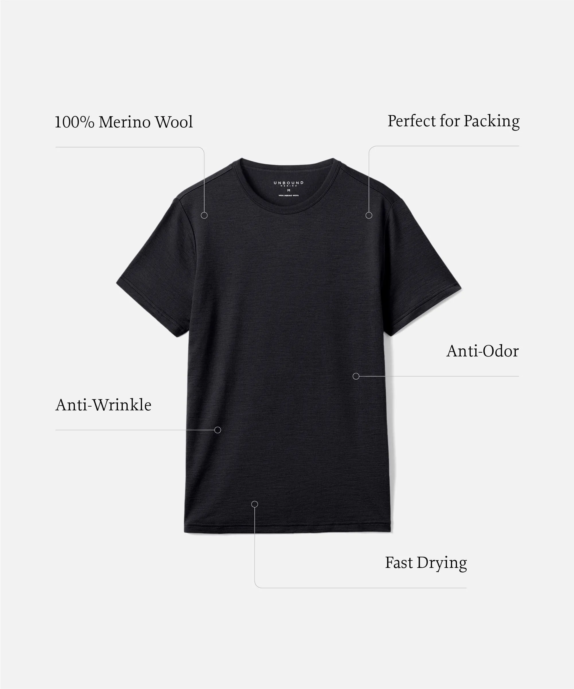 Men's Merino Crew Neck T-Shirt