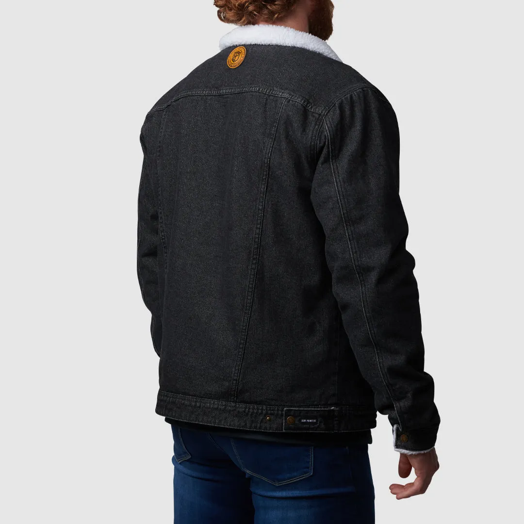 Men's Pioneer Jacket w/ Flag (Black)