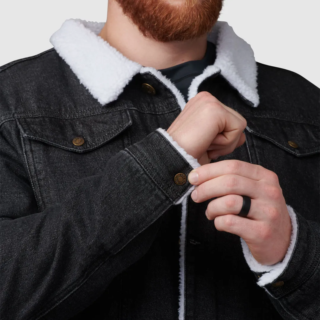 Men's Pioneer Jacket w/ Flag (Black)