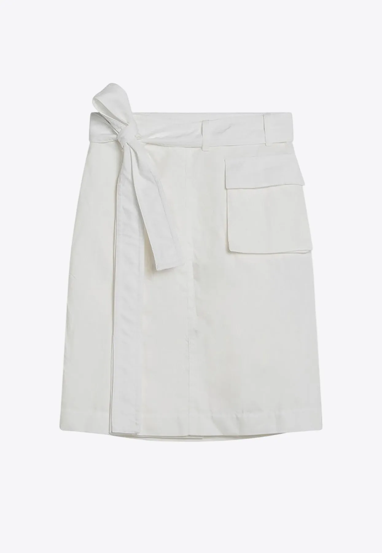 Mini Wrap Skirt in Cotton Blend