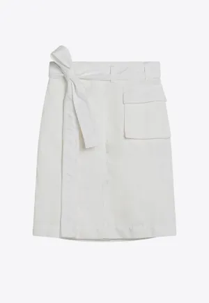 Mini Wrap Skirt in Cotton Blend