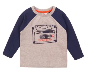MINOTI Boys Long Sleeve Top Grey (9mths-3yrs)