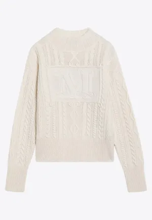 Miranda Cable Knit Wool and Cashmere Sweater