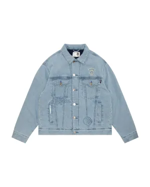 Moonface logo denim jacket