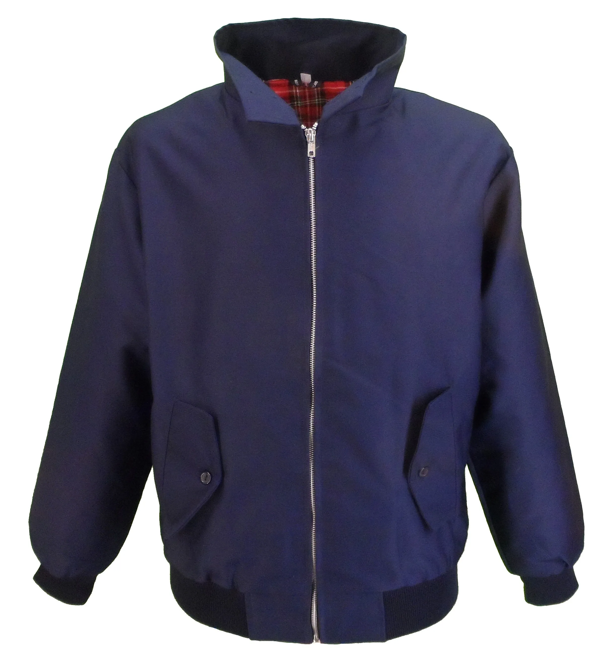 Navy Harrington Jacket - Men's Retro Mod Classic Navy Harrington