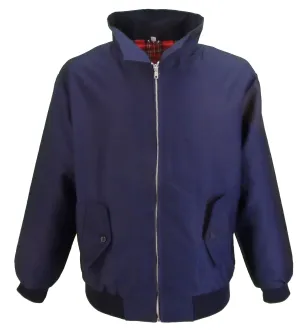 Navy Harrington Jacket - Men's Retro Mod Classic Navy Harrington