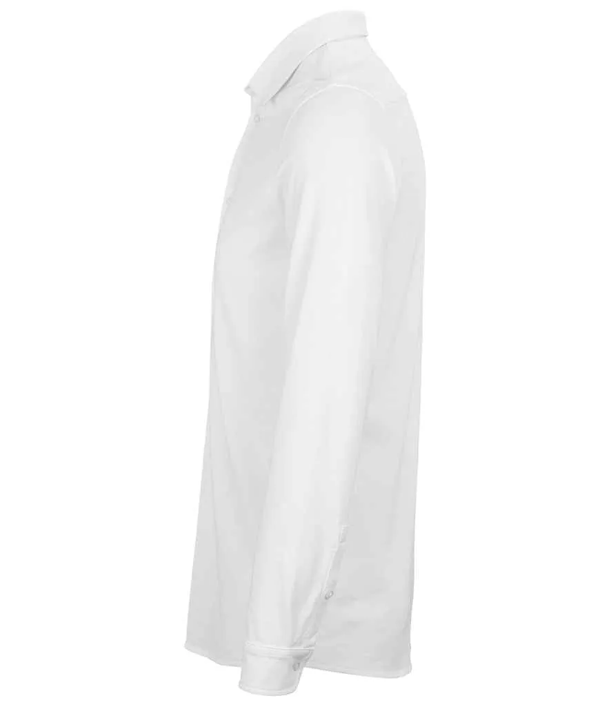 NEOBLU Basile Organic Cotton Long Sleeve Piqué Shirt