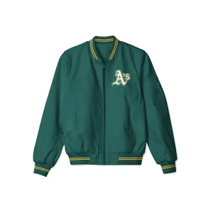 Oakland Athletics Green Bomber Jacket – Lightweight Outerwear with Classic Team Logo