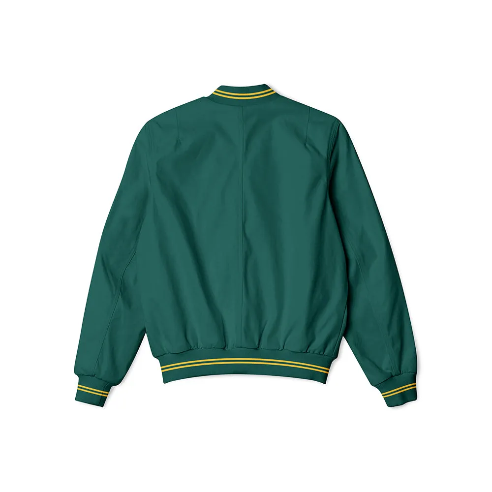 Oakland Athletics Green Bomber Jacket – Lightweight Outerwear with Classic Team Logo