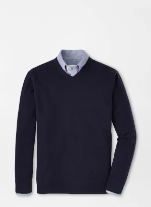 Peter Millar Mens Classic Fit Crown Heritage Cashmere Sweater - NAVY