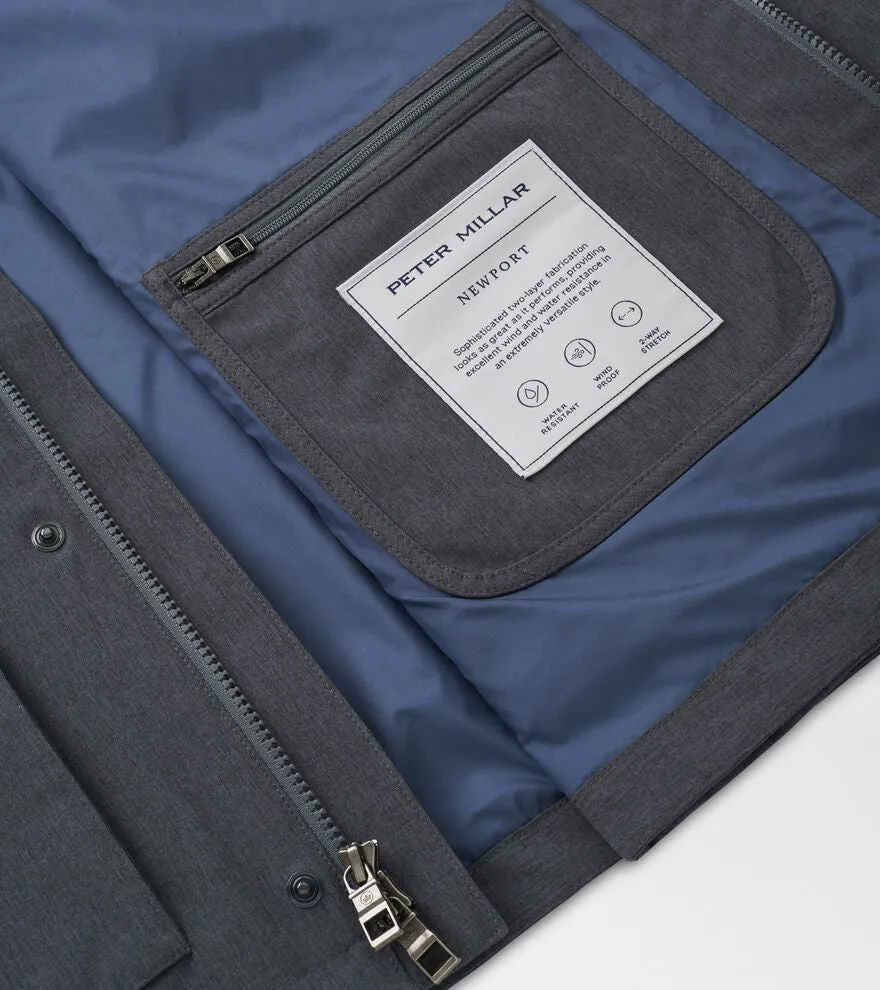 Peter Millar Mens Classic Fit Newport City Coat - IRON