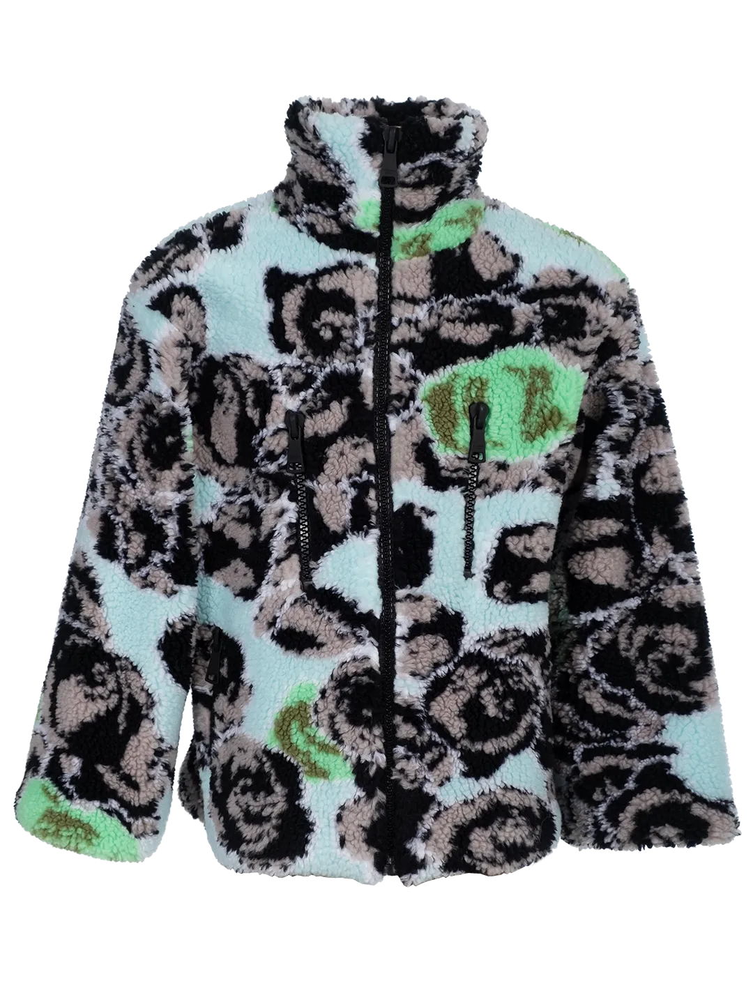 Pixel Roses Fleece Jacket