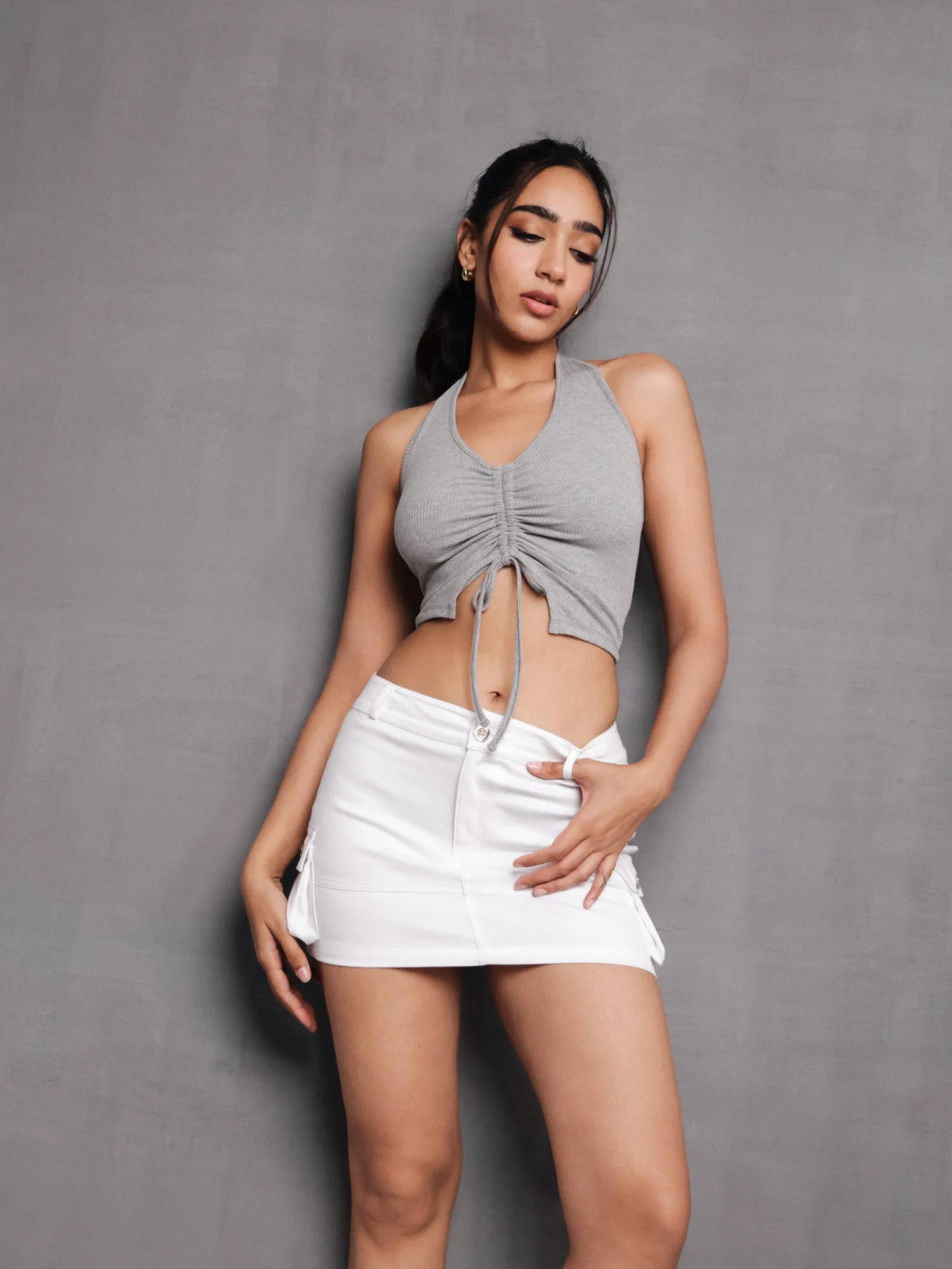 Pocket Detail Mini Skirt