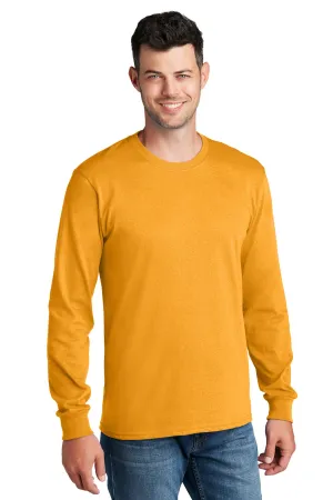 Port & Company Long Sleeve Core Cotton Tee. PC54LS Gold