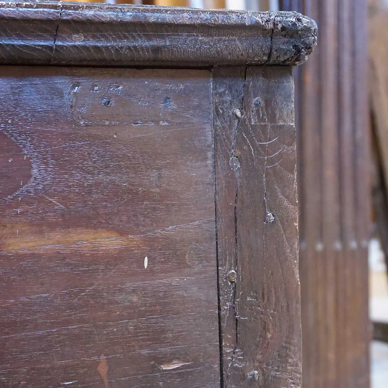 Portuguese Chestnut Two-Drawer Side Table