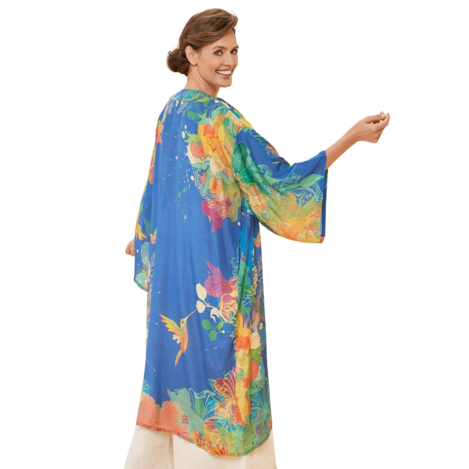 Powder Hummingbird Kimono - Denim