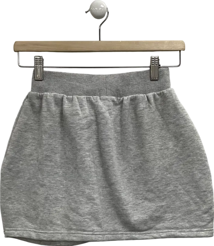 PrettyLittleThing Grey Jersey Mini Skirt UK S