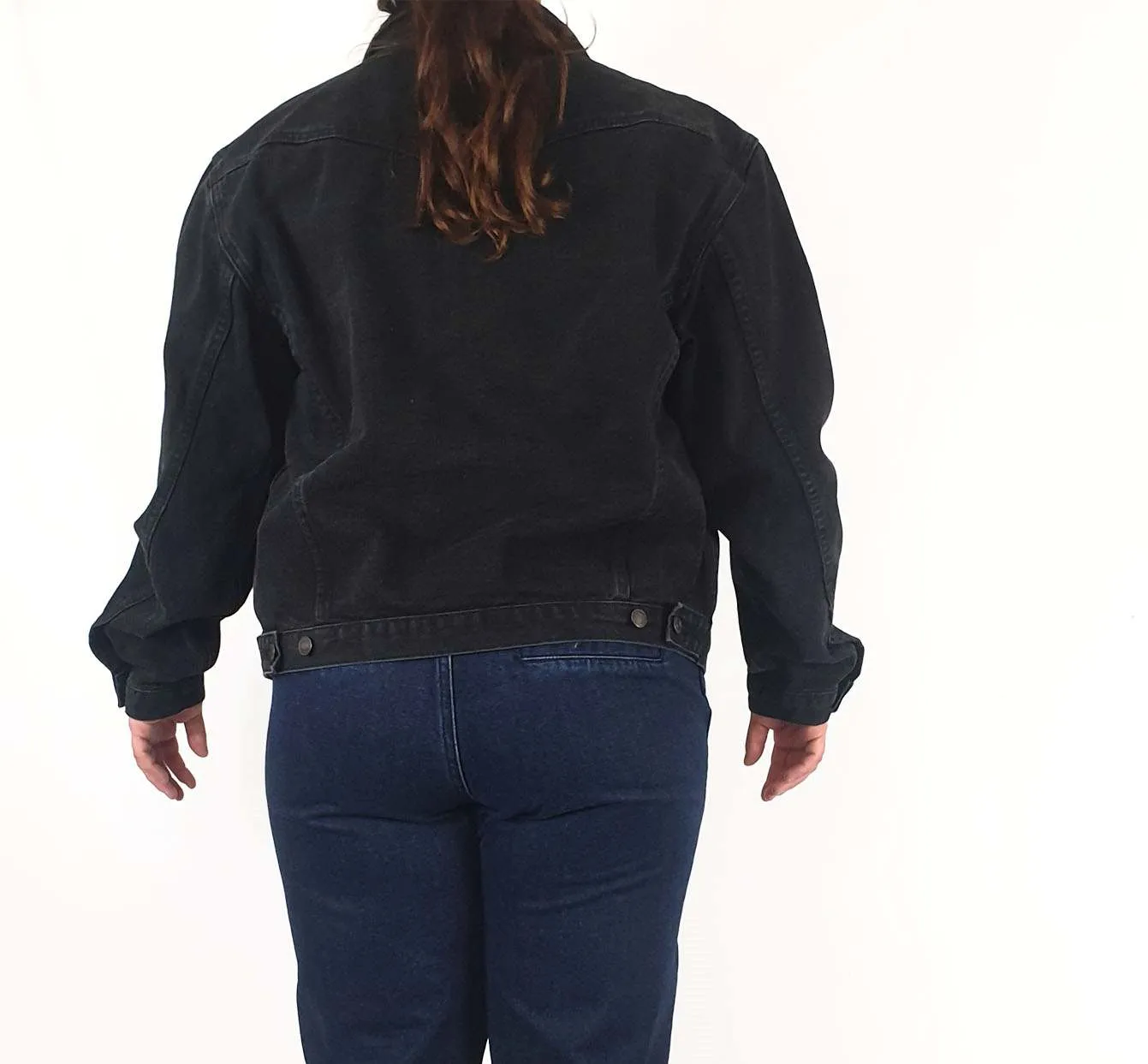 Princess Polly black denim jacket size S/M (best fits 14-16)