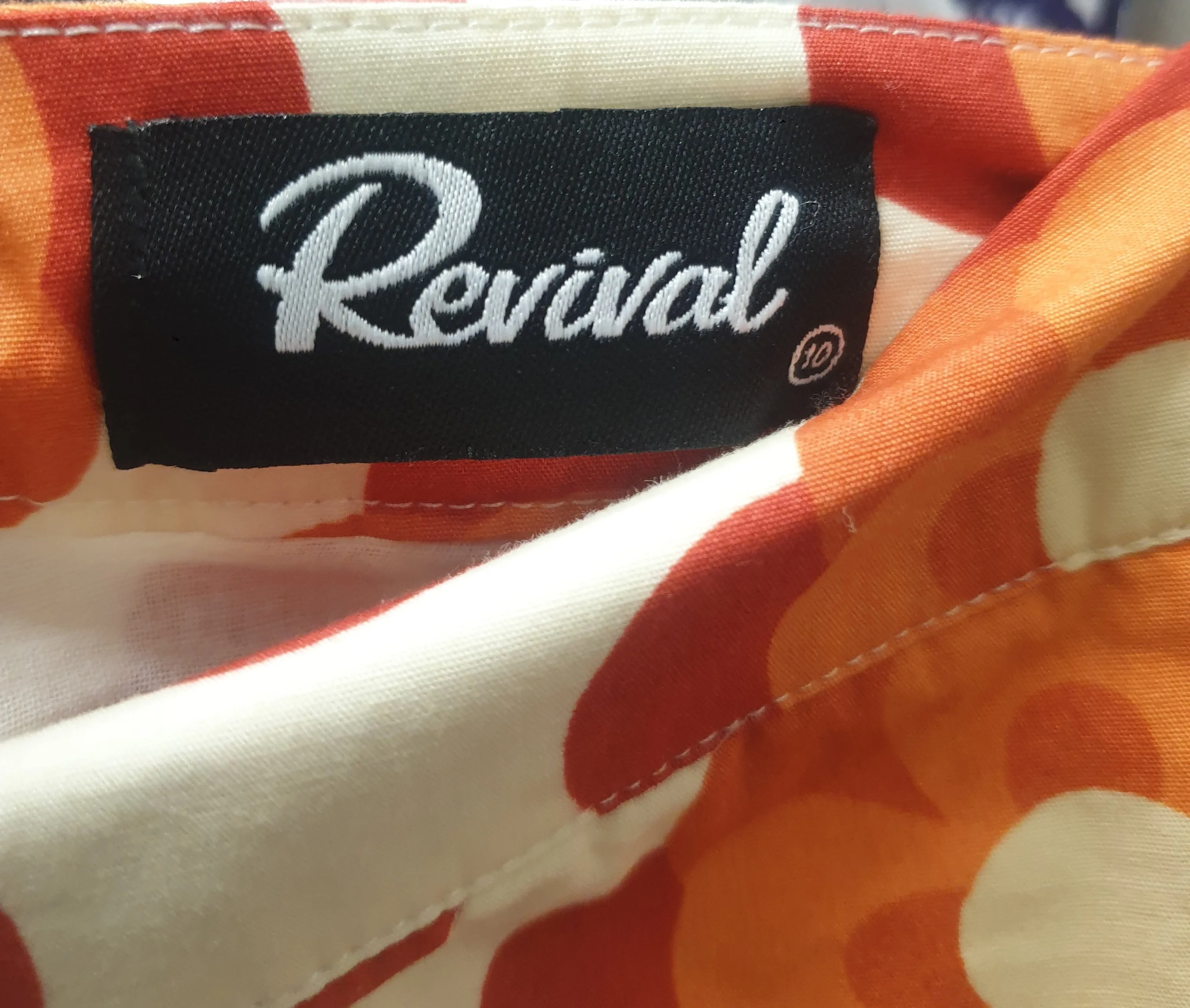 Revival 60s style flower print mini skirt size 10