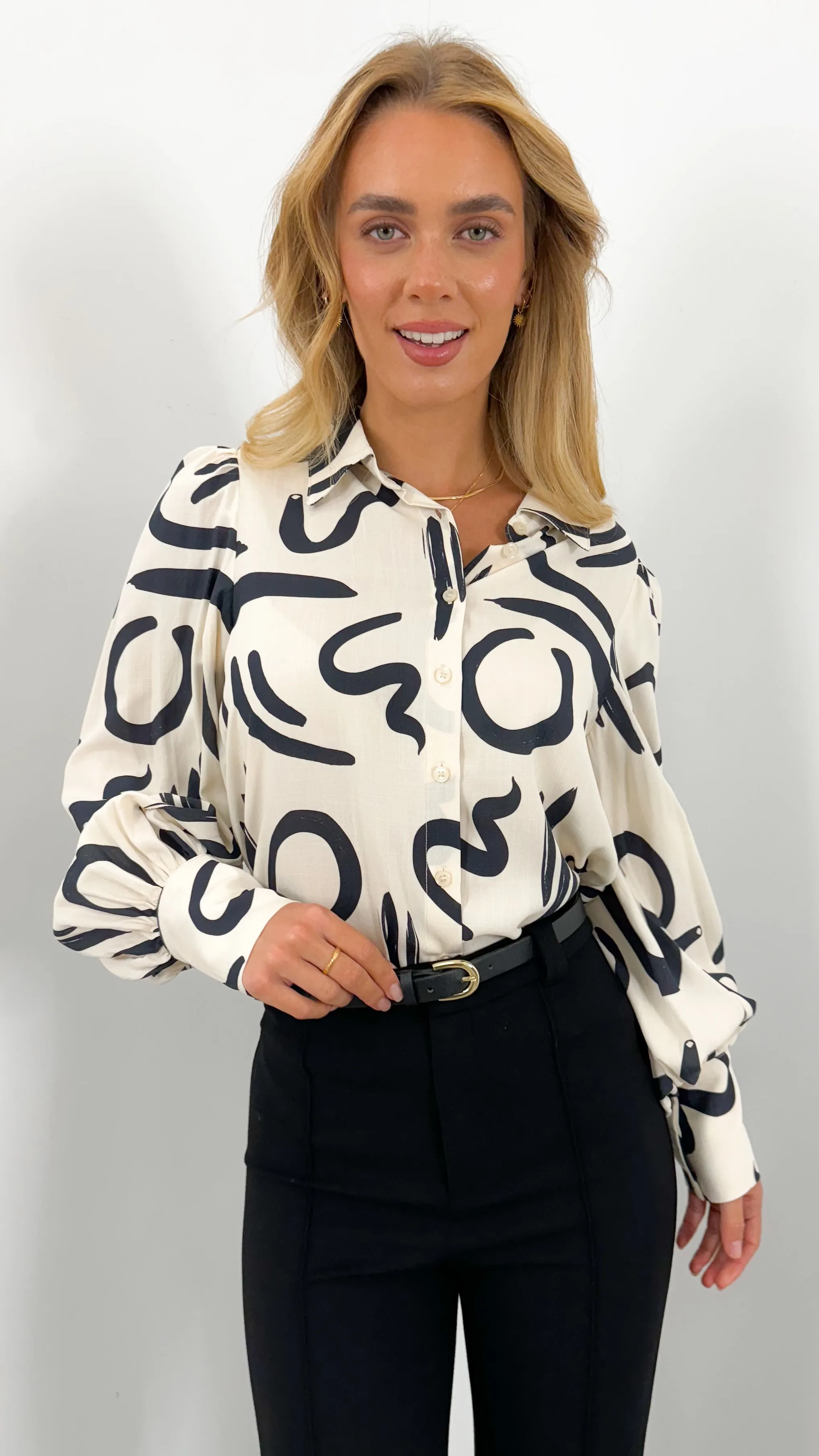ROLLER BLOUSE - IVORY