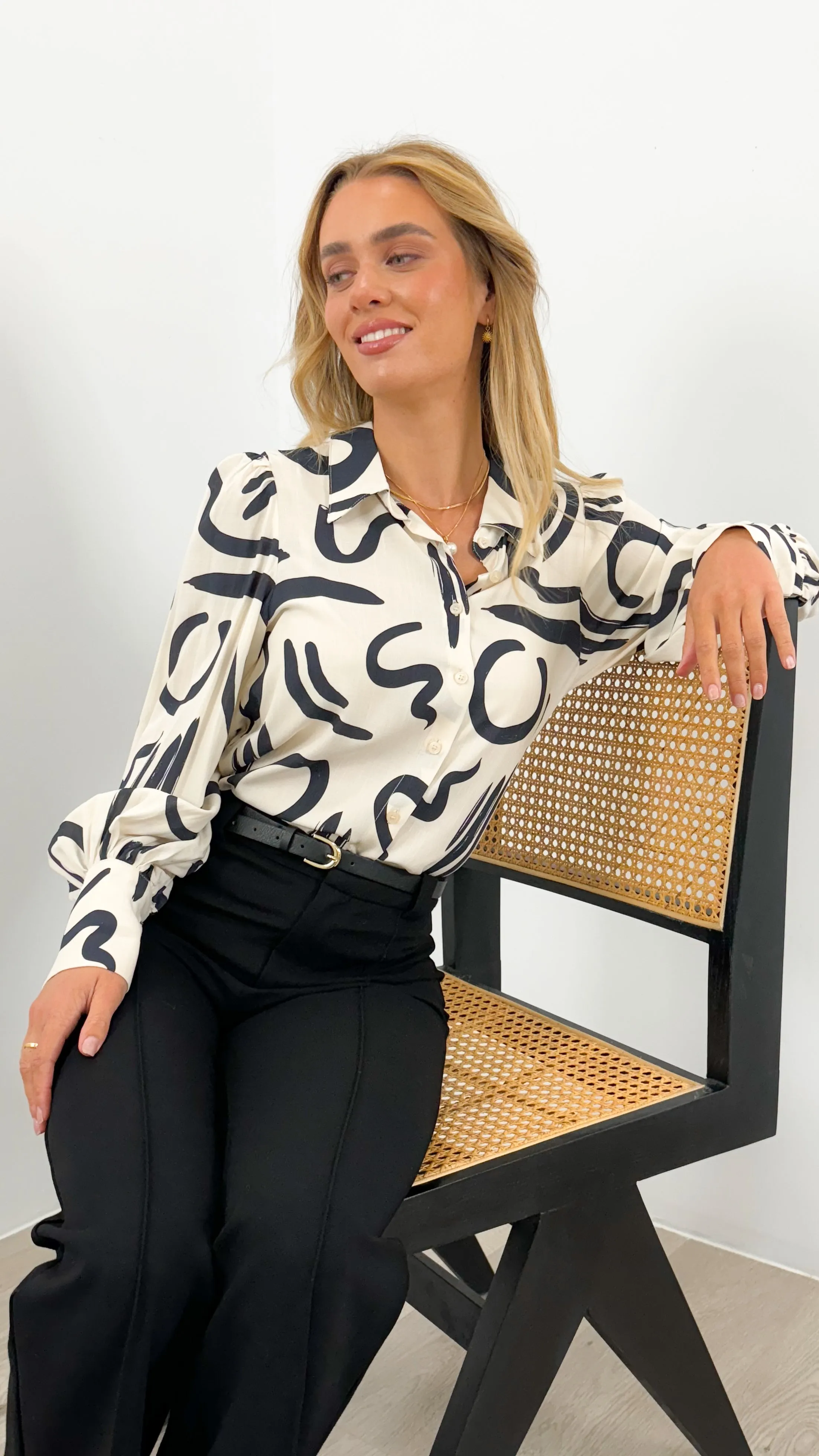 ROLLER BLOUSE - IVORY