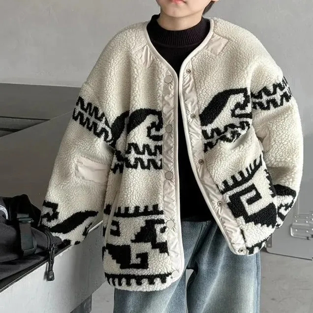 Rui Collarless Reversible Teddy Quilted Jacket