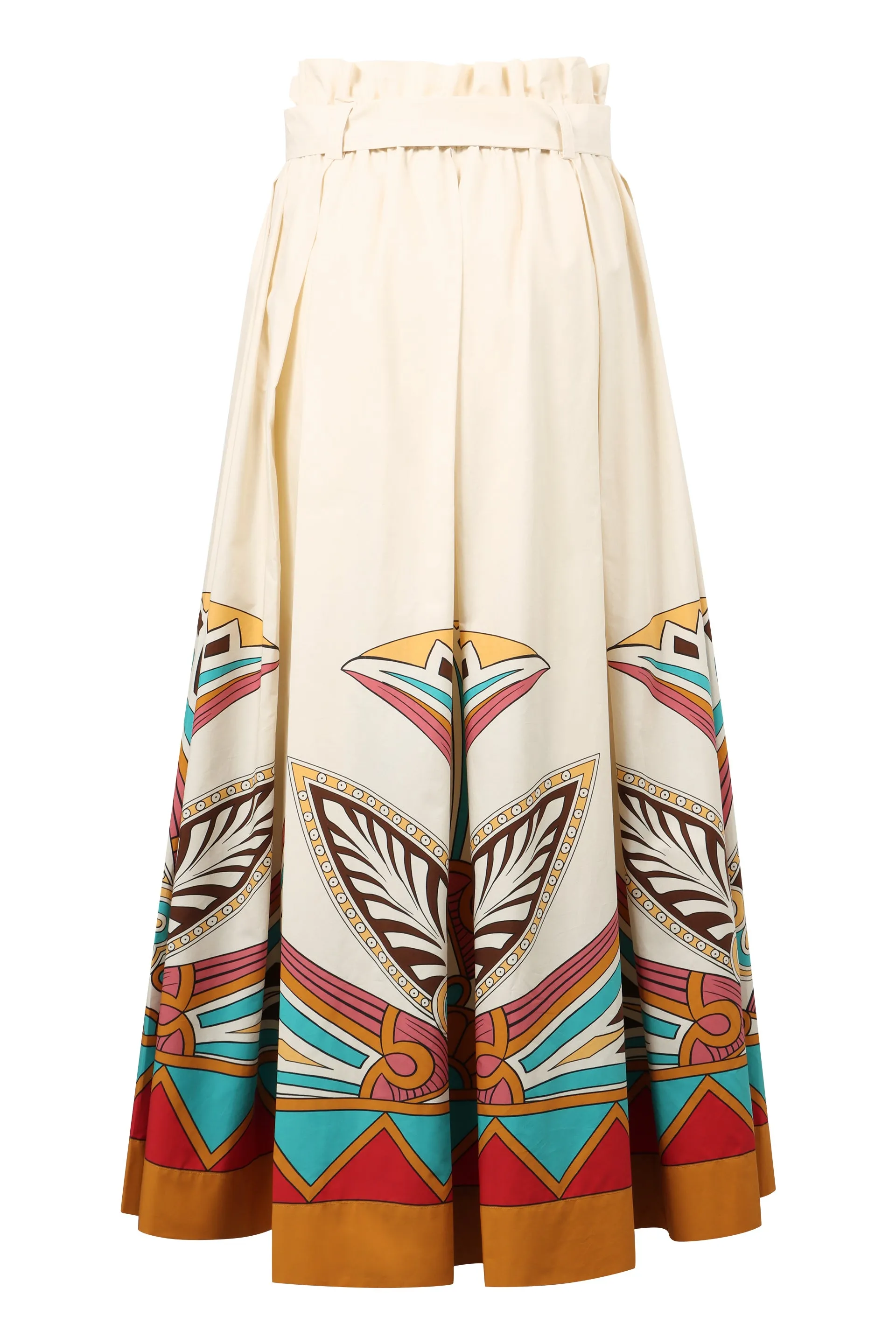Sardegna printed poplin skirt