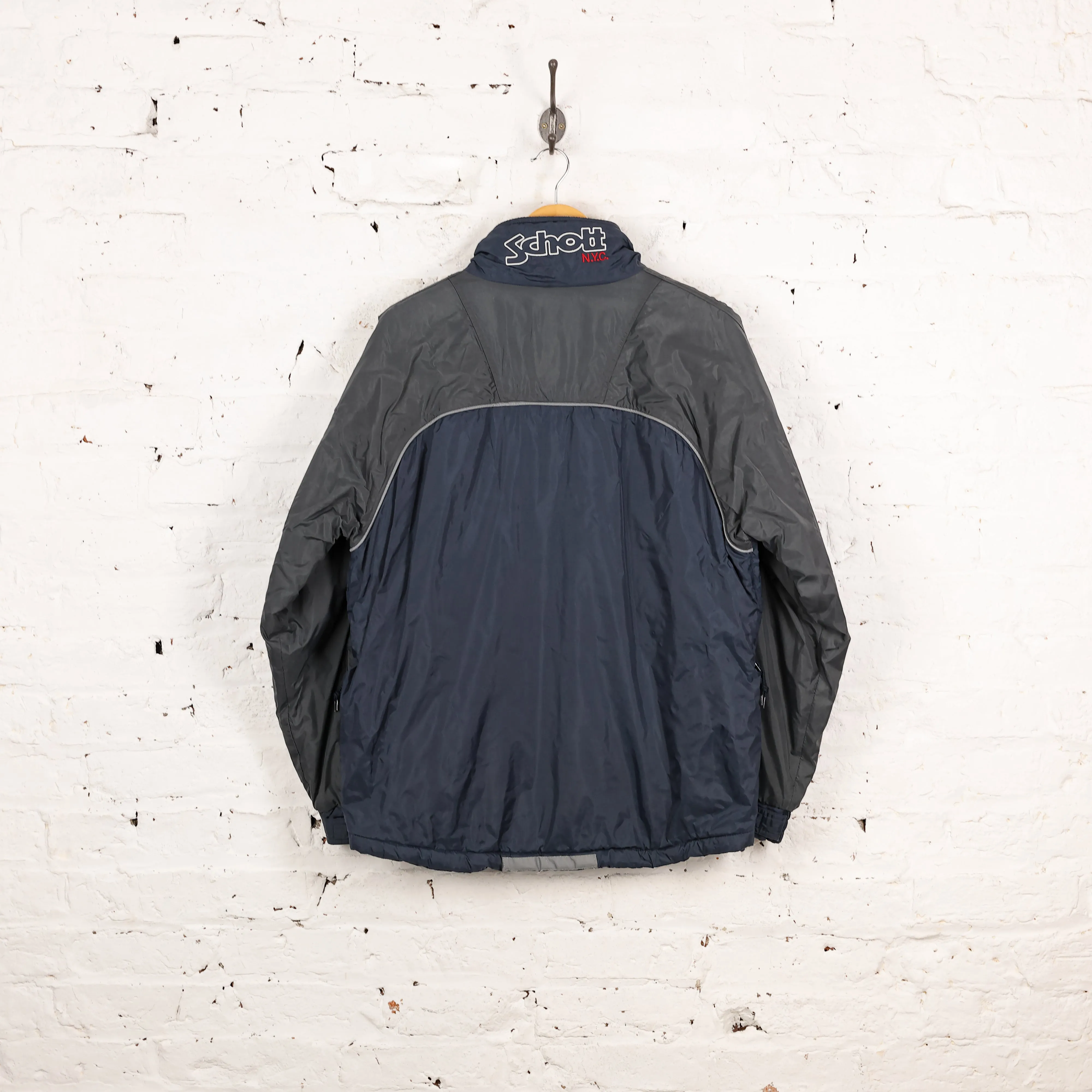 Schott NYC Fleece Lined Jacket - Blue - M