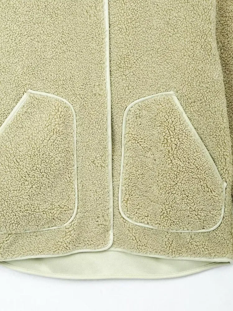 Shearling Crew Neck Jacket
