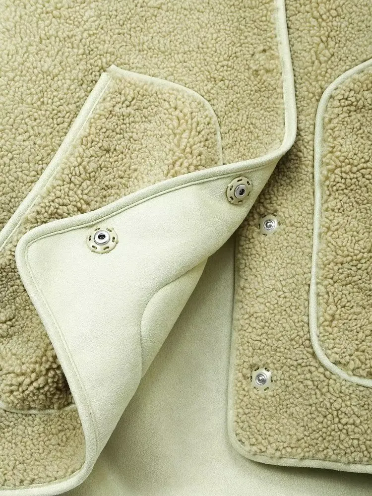 Shearling Crew Neck Jacket