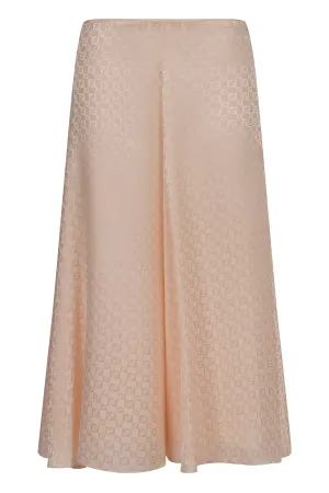 Silk midi skirt