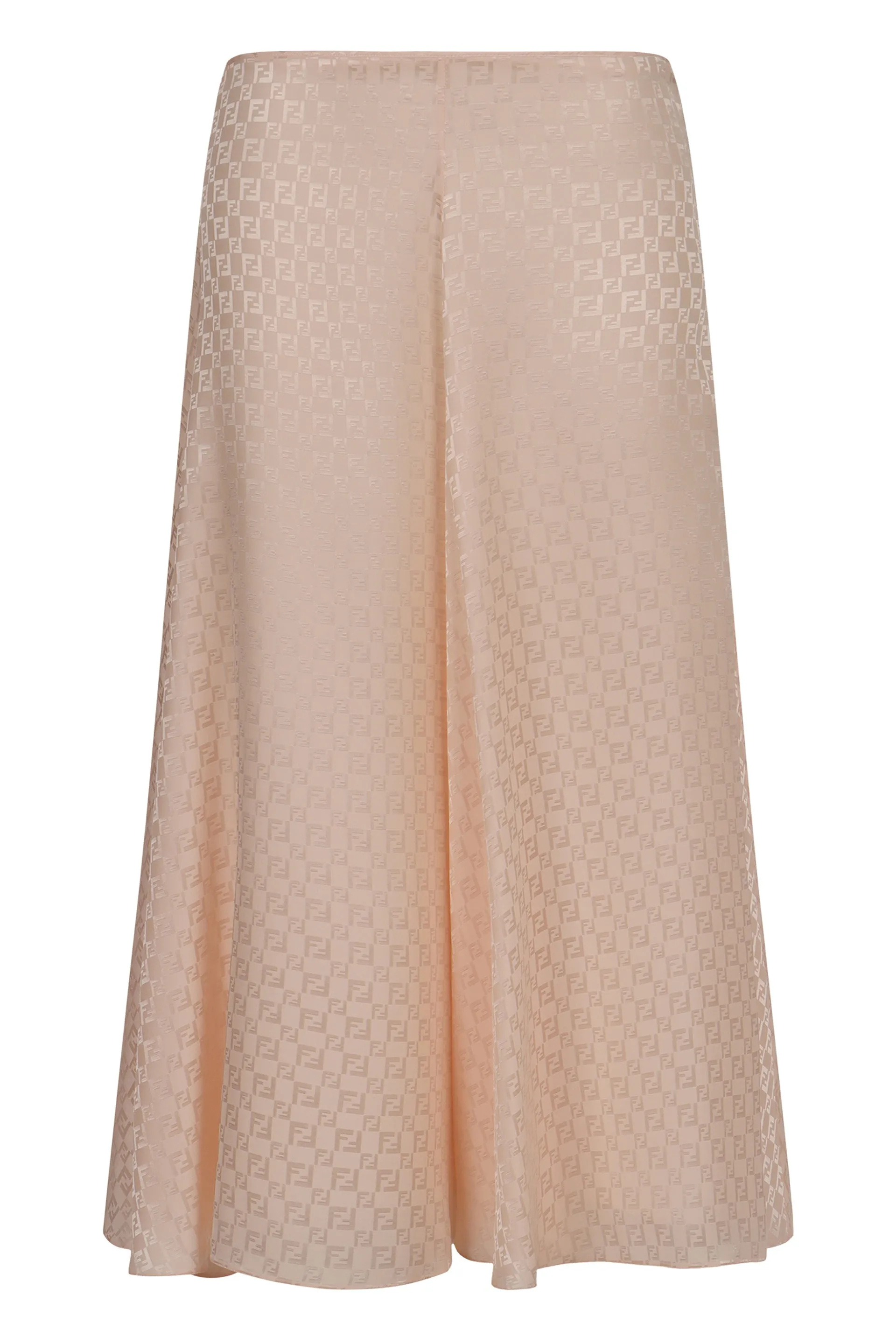 Silk midi skirt