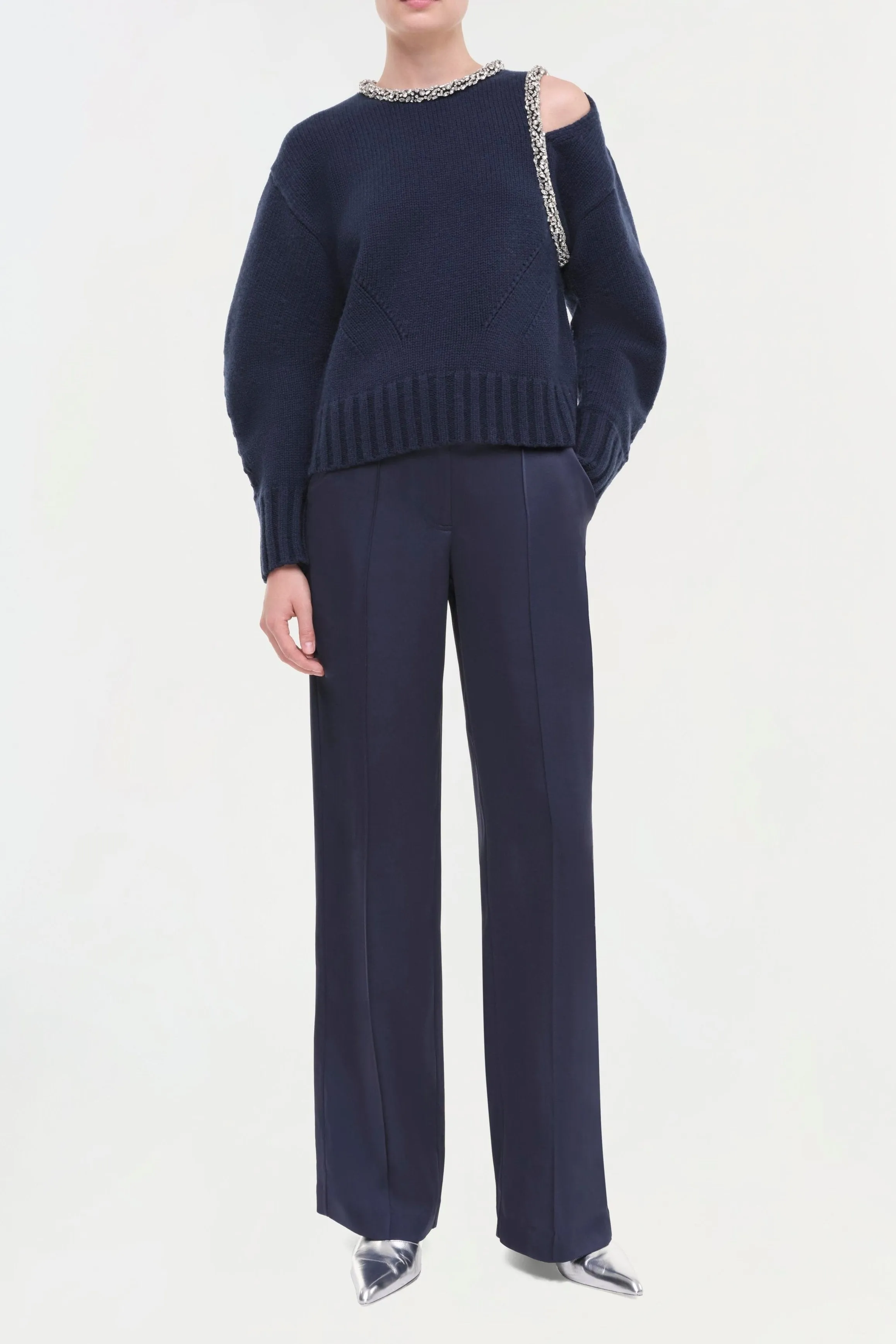 Simkhai Monroe Pullover with Embellishment in Midnight