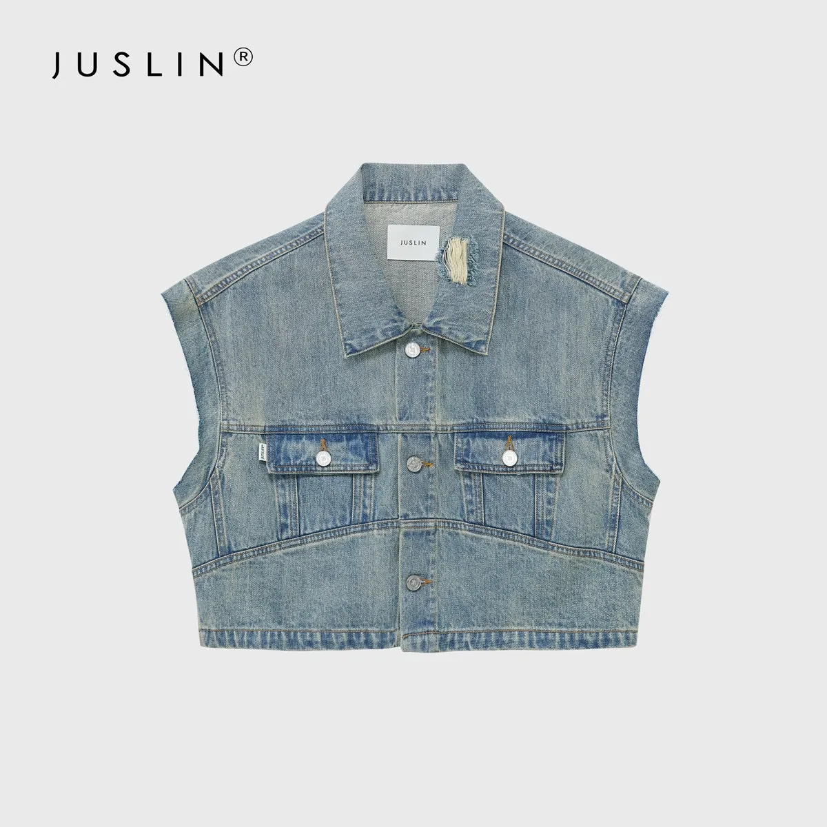 Sleeveless Denim Vest