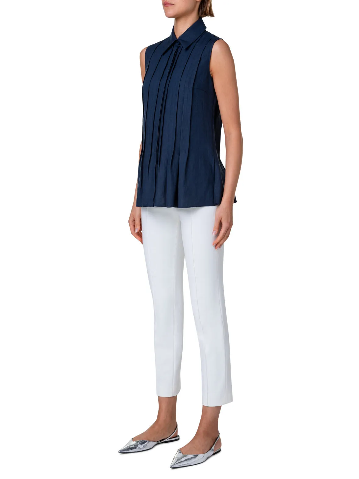 Sleeveless Linen Blouse