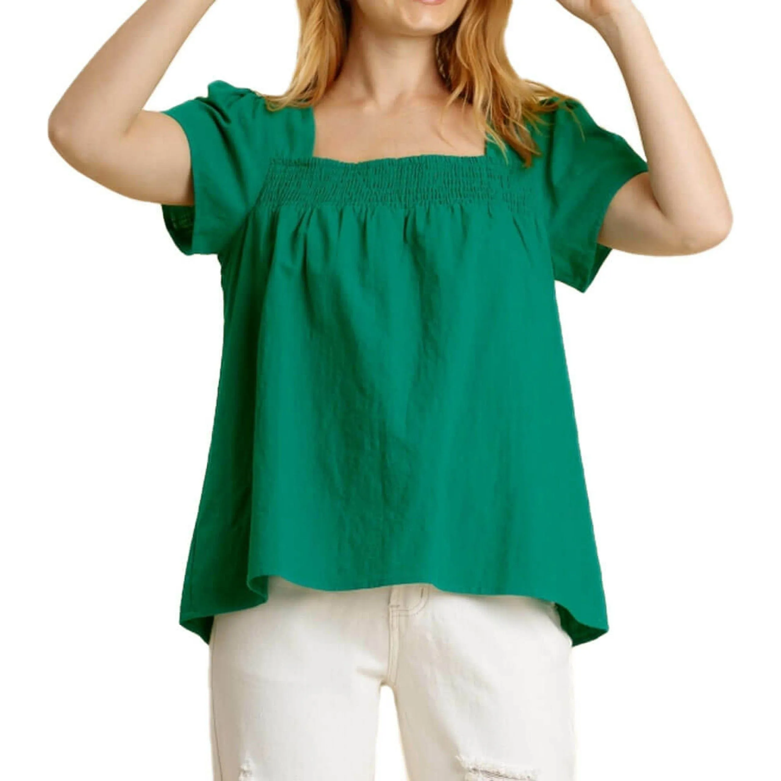 Smocked Detail Top