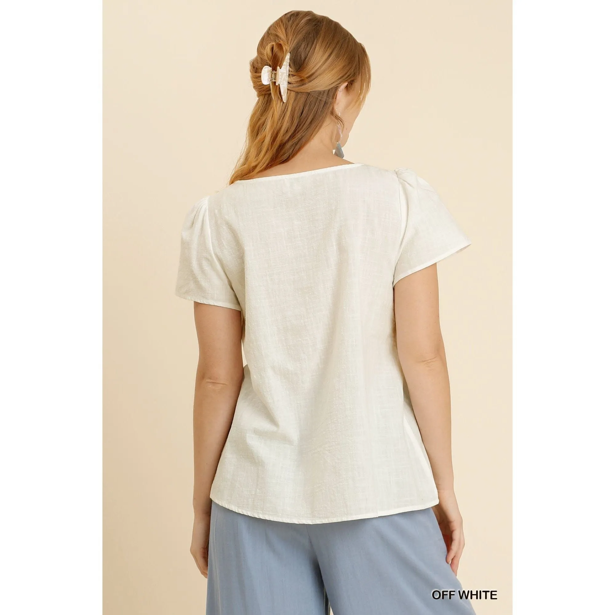 Smocked Detail Top