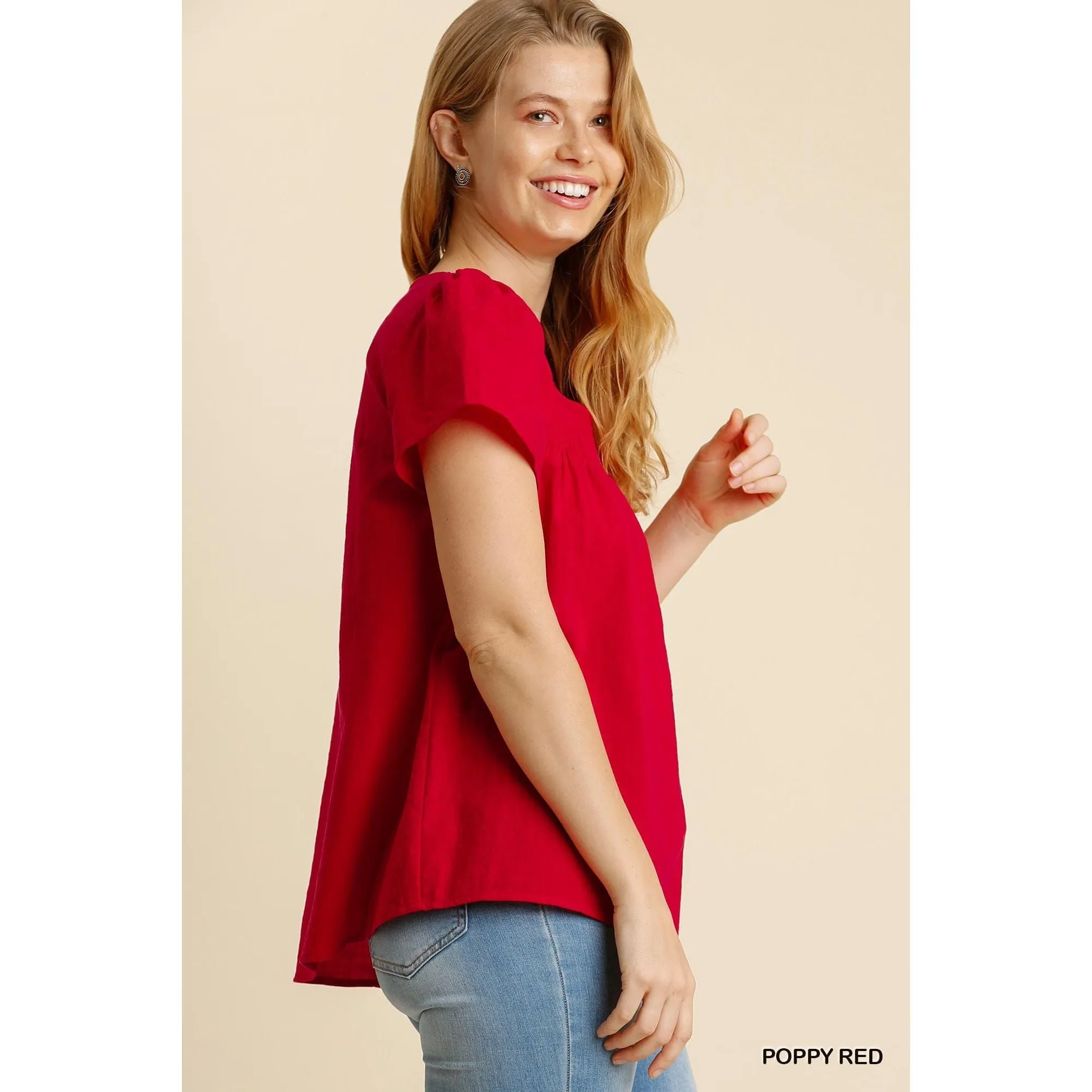 Smocked Detail Top