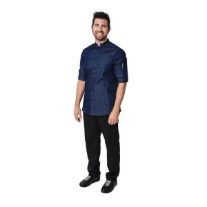 Southside NY Kings Mens Denim Lightweight Chefs Shirt L