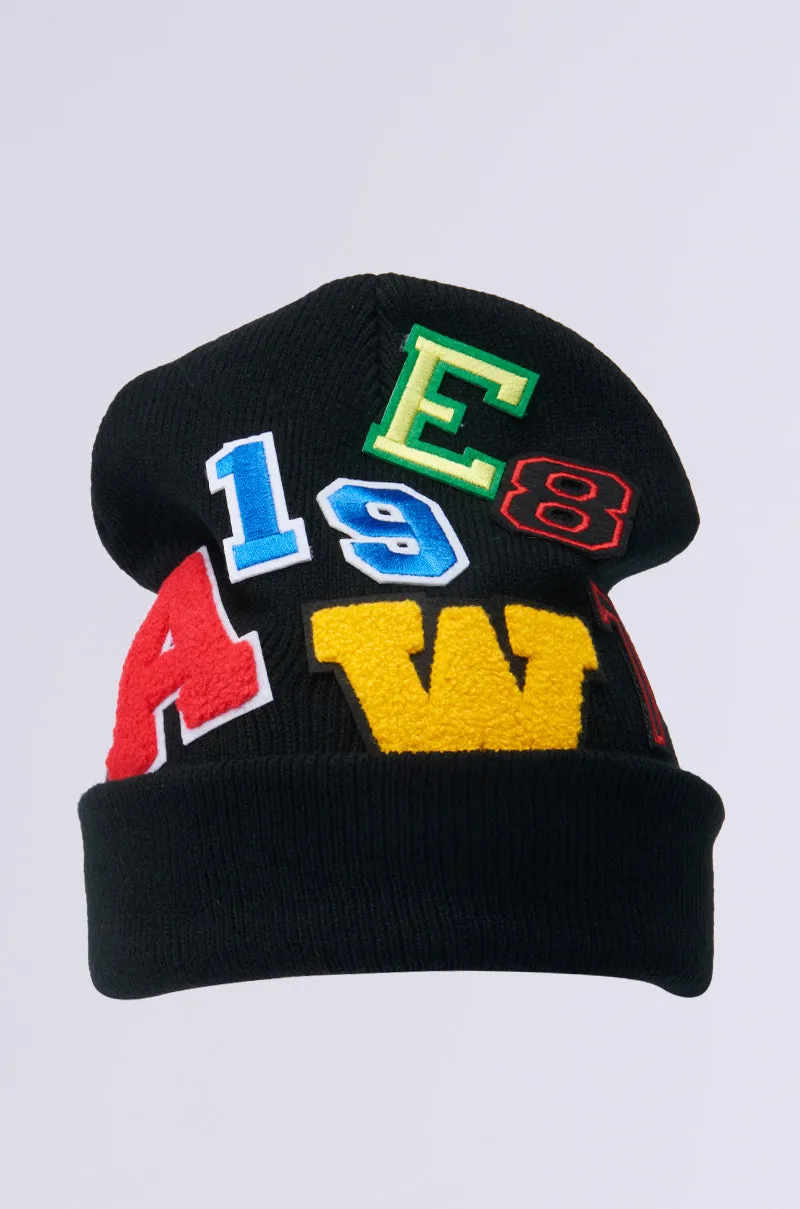 SPORTS VIBES PATCH BEANIE