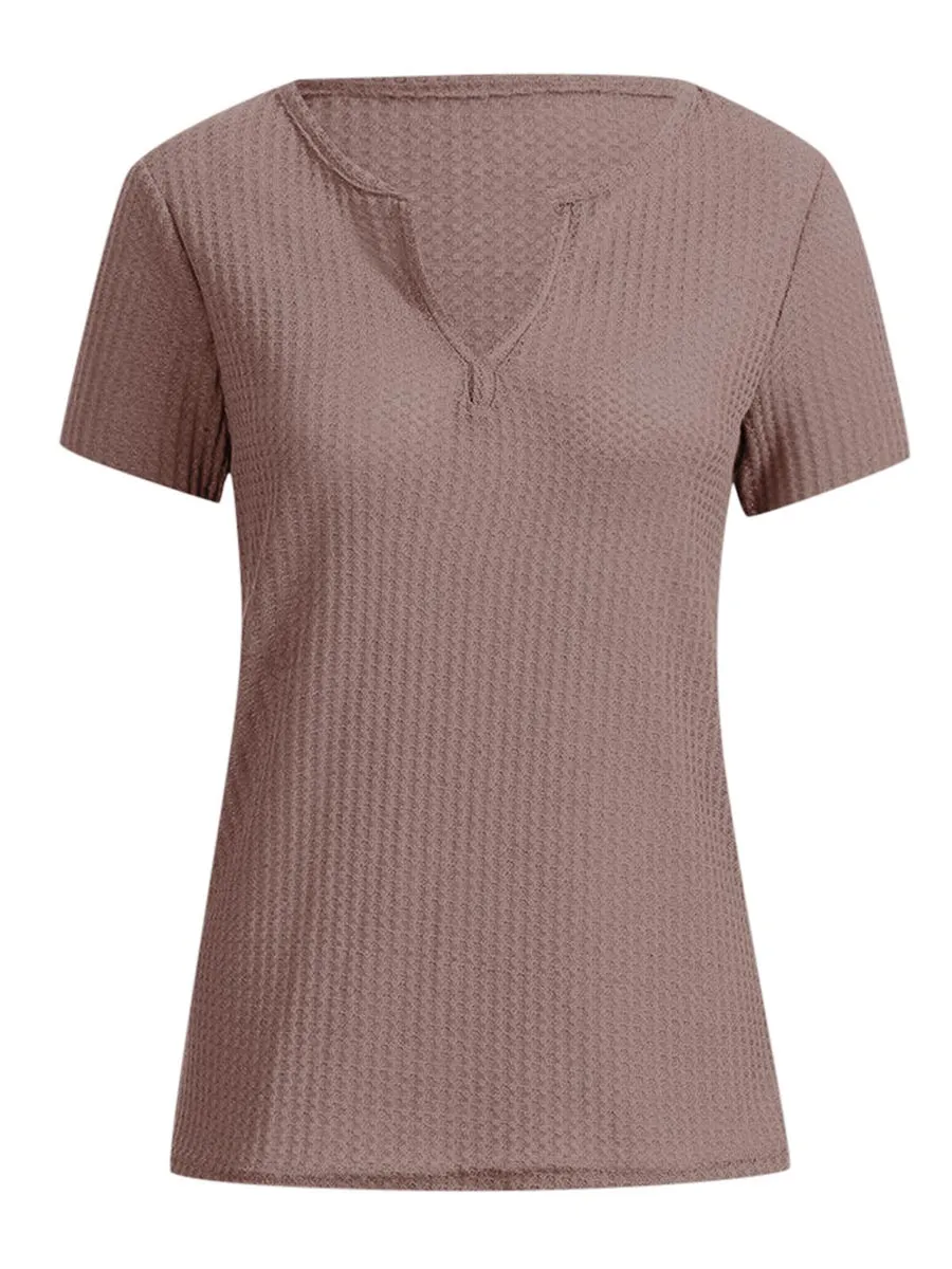 Stunncal V-Neck Solid Color T-Shirt (16 colors)