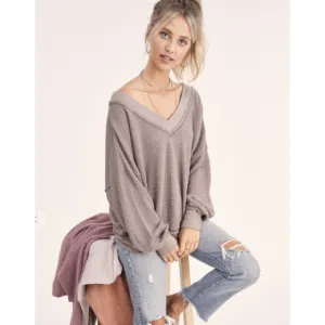 The Holly Waffle Top