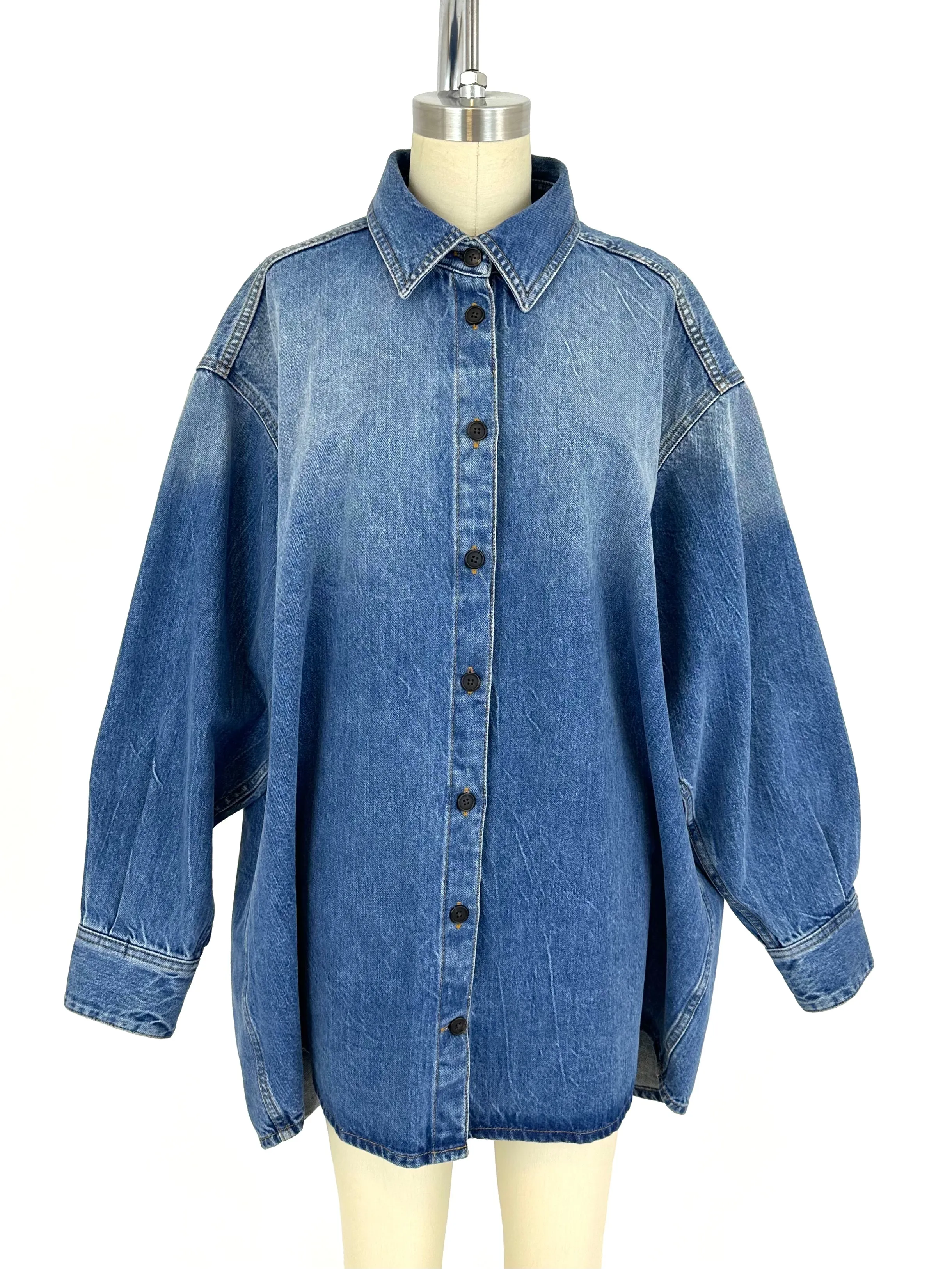 The Row Frannie Denim Oversize Shirt