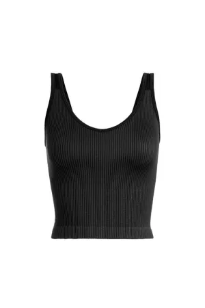 Thick Rib V-Neck Sleeveless Tank Top